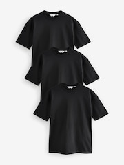Noir - Coupe ample - Lot de 3 t-shirts épais - Image 1 de 8