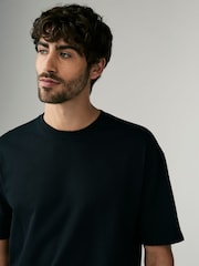 Noir - Coupe ample - Lot de 3 t-shirts épais - Image 5 de 8