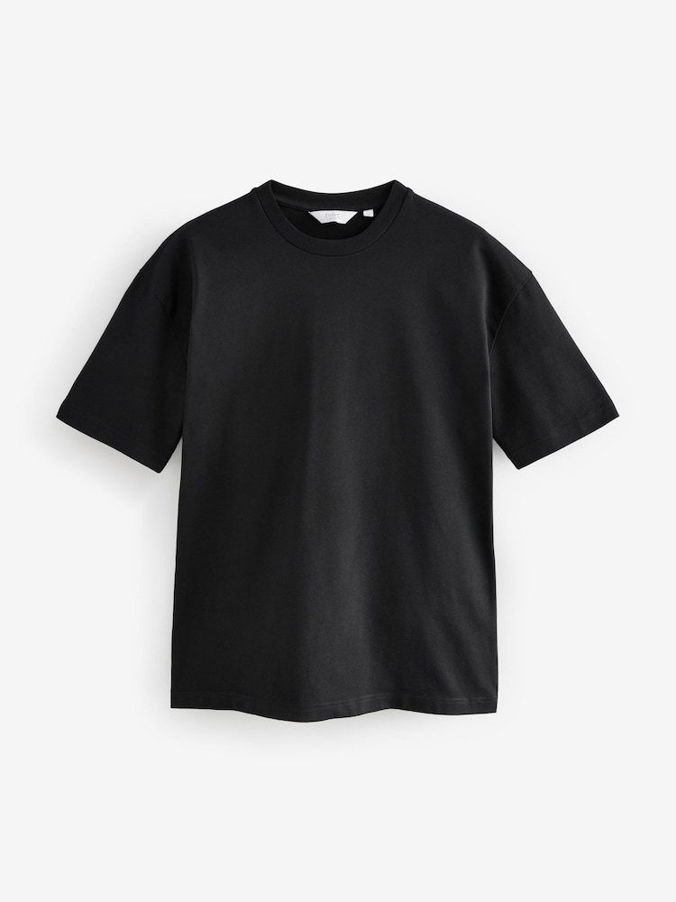 Noir - Coupe ample - Lot de 3 t-shirts épais - Image 6 of 8