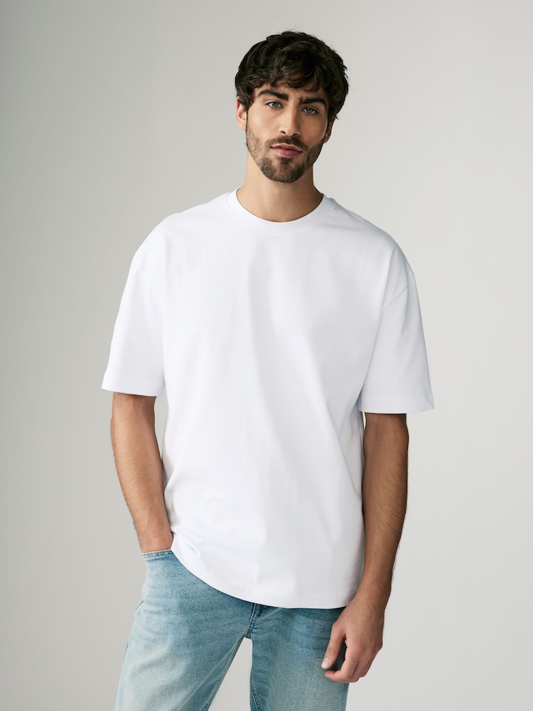 Weiß - Bequeme Passform - Schwere T-Shirts im 3er-Pack - Image 4 of 8