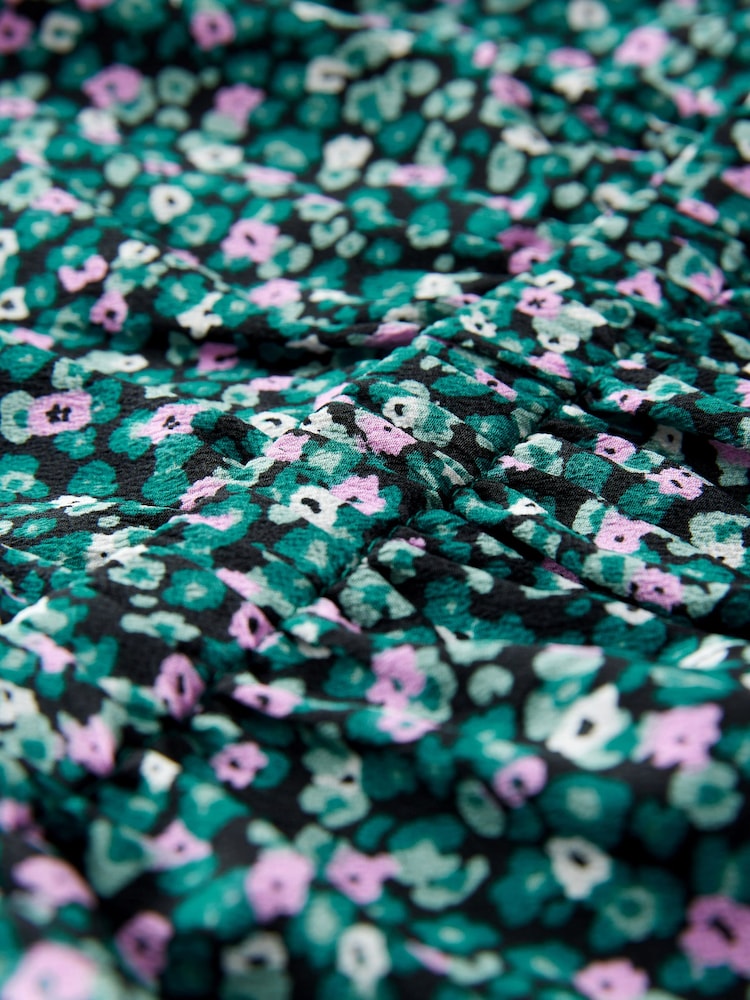 Green Ditsy Print Bow Detail Playsuit (3-16yrs) - Image 5 of 6