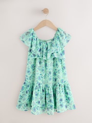 Verde floral - Frill Summer Dress (3-16yrs) - Imagen 5 de 8