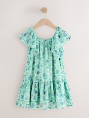 Verde floral - Frill Summer Dress (3-16yrs) - Imagen 6 de 8
