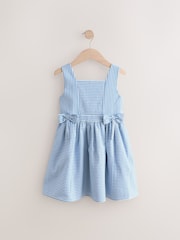 Blue Stripe Bow Detail Summer Dress (3-12yrs) - Image 5 of 8