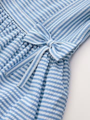 Blue Stripe Bow Detail Summer Dress (3-12yrs) - Image 7 of 8