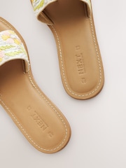 Pink Leather Standard/Wide Fit Forever Comfort® Beaded Flower Mules - Image 7 of 7