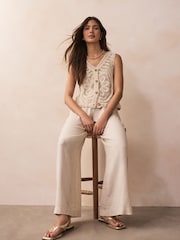 Gold Forever Comfort® Strappy Ankle Toe Thong Sandals - Image 3 of 9