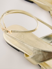 Gold Forever Comfort® Strappy Ankle Toe Thong Sandals - Image 9 of 9