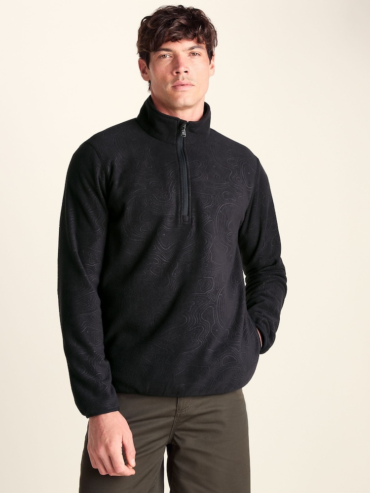 Crno - Tog 24 Charlton Printed Midweight Microfleece Half Zip Fleece - Slika 1 od 6