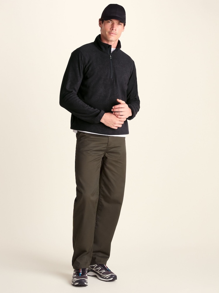Crno - Tog 24 Charlton Printed Midweight Microfleece Half Zip Fleece - Slika 2 od 6