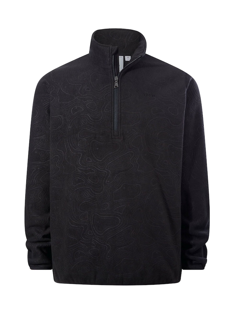 Crno - Tog 24 Charlton Printed Midweight Microfleece Half Zip Fleece - Slika 6 od 6