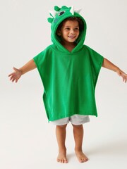 Regatta Green Kids Animal Towel Robe - Image 3 of 7