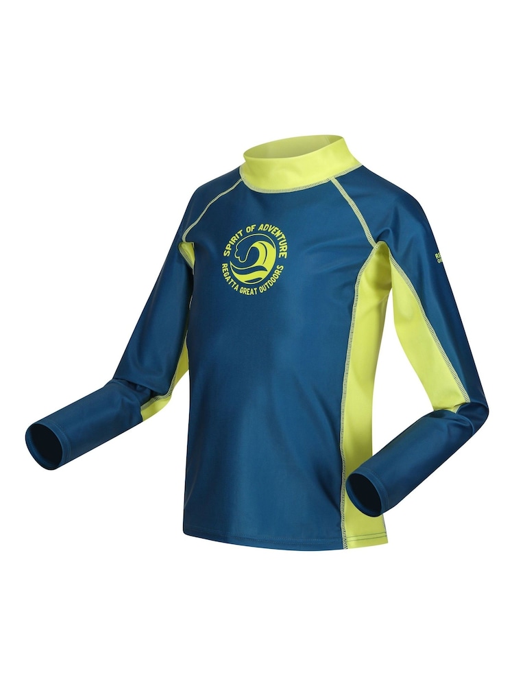 Regatta Blue Kids Hoku II Swim Top - Image 7 of 7