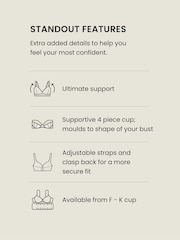 Khaki Green/Cream Foil Woodblock F-K Underwired Tummy Control Swimsuit - Image 4 of 5