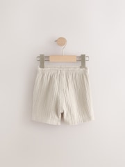 Blue/Neutral/Printed Soft Textured Shorts 3 Pack (3mths-7yrs) - Image 3 of 7