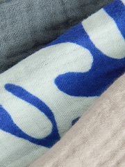 Blue/Neutral/Printed Soft Textured Shorts 3 Pack (3mths-7yrs) - Image 6 of 7
