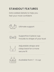 Khaki Green/Cream Foil Woodblock Ultimate Support F-K Underwired Bikini Top - Image 5 of 10