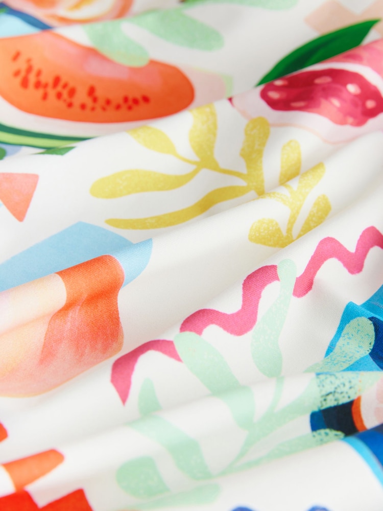 Bright Fruit/Tropical Print Blouson Tankini Top - Image 9 of 11