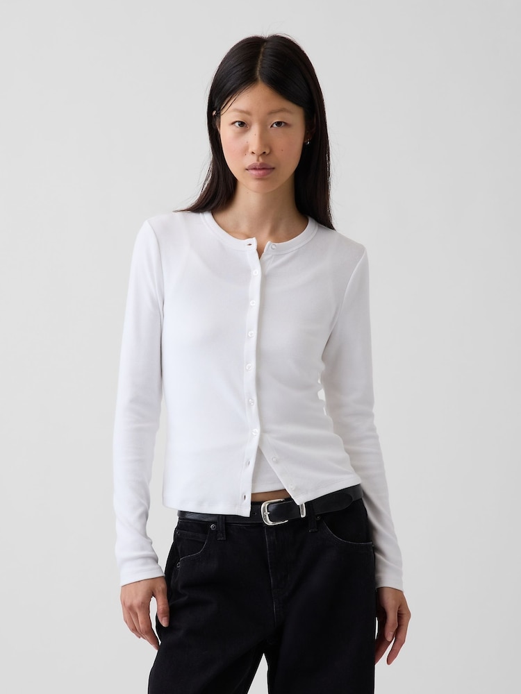 Hvit - Gap Modern Rund hals Cardigans - Bilde 1 av 4