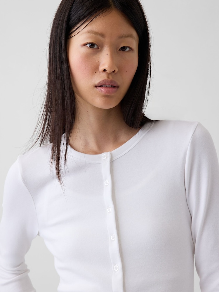 Hvit - Gap Modern Rund hals Cardigans - Bilde 4 av 4
