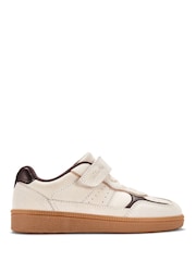 Clarks Cream Cypress Pop Kids Trainers - Image 1 of 6
