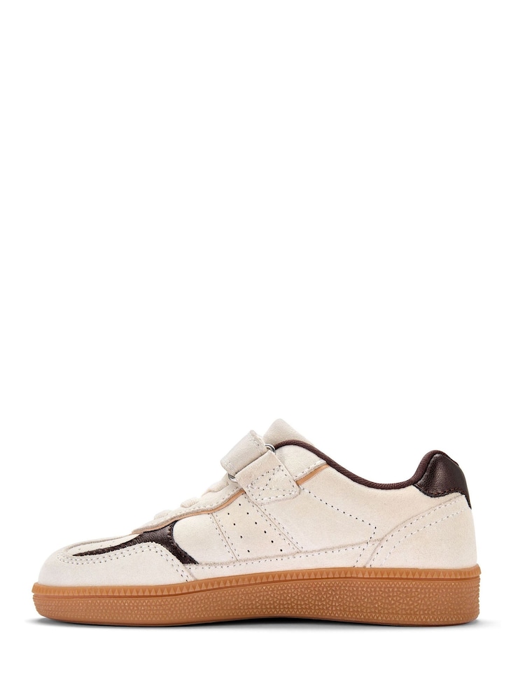 Clarks Cream Cypress Pop Kids Trainers - Image 2 of 6
