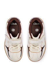 Clarks Cream Cypress Pop Kids Trainers - Image 4 of 6