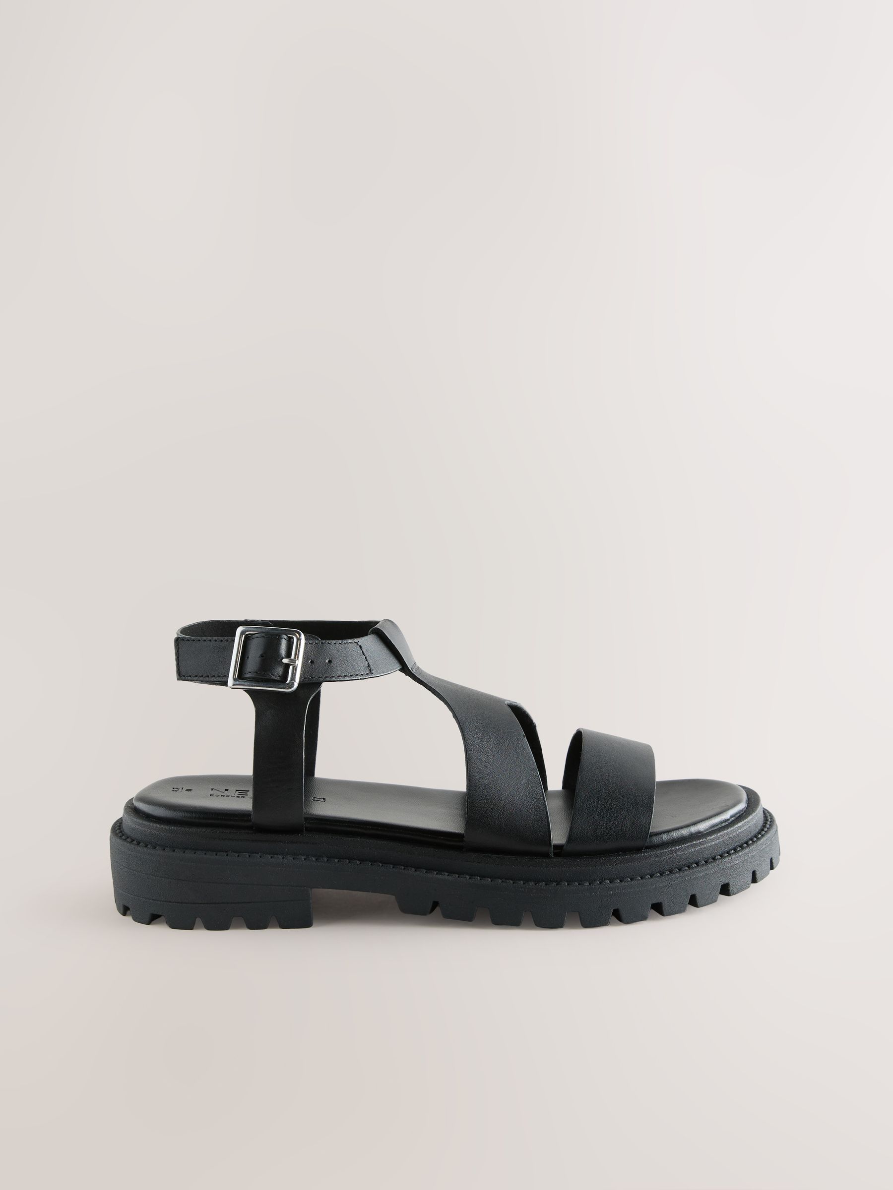 激安先着 Buy Black Leather Forever Comfort® Chunky Cross Strap スカート