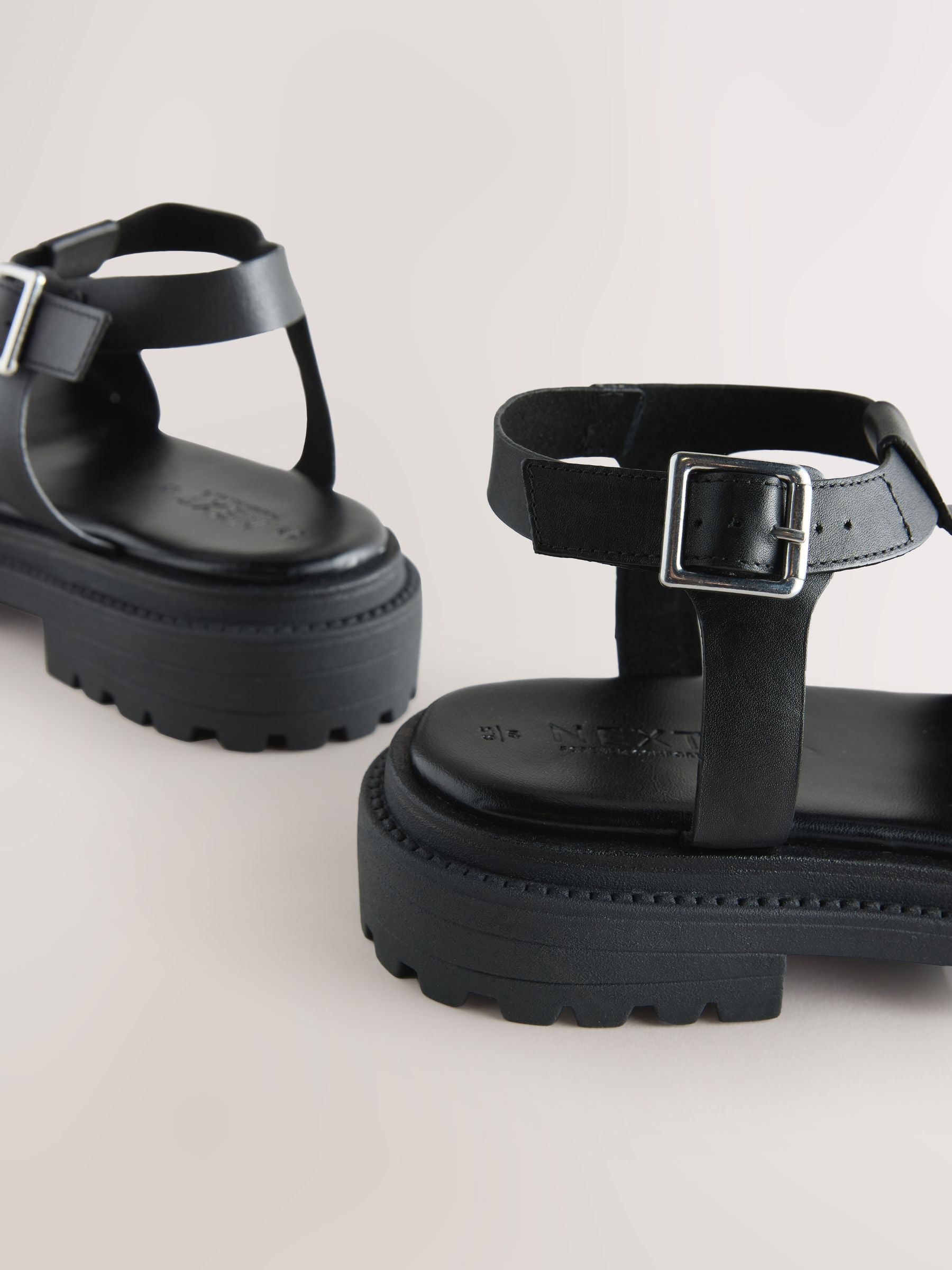 Buy Black Leather Forever Comfort® Chunky Cross Strap
