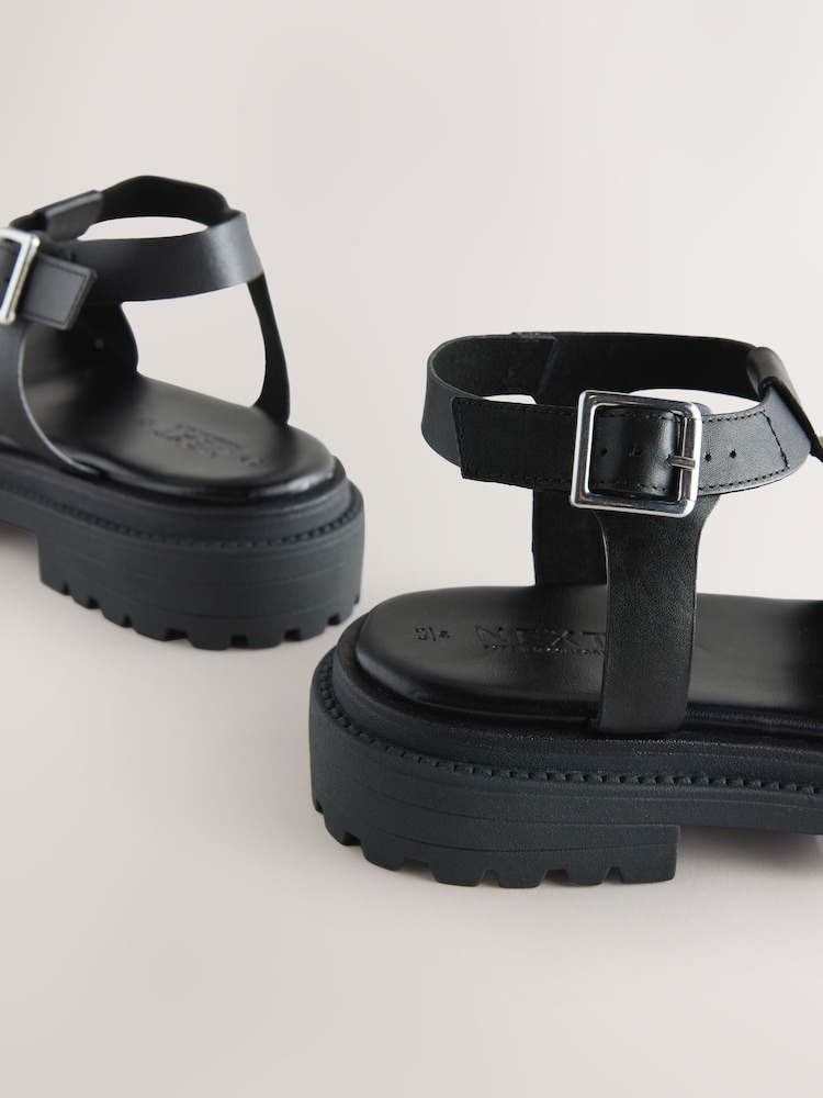 Cuir noir - Sandales Forever Comfort® à brides croisées épaisses - Image 6 of 8