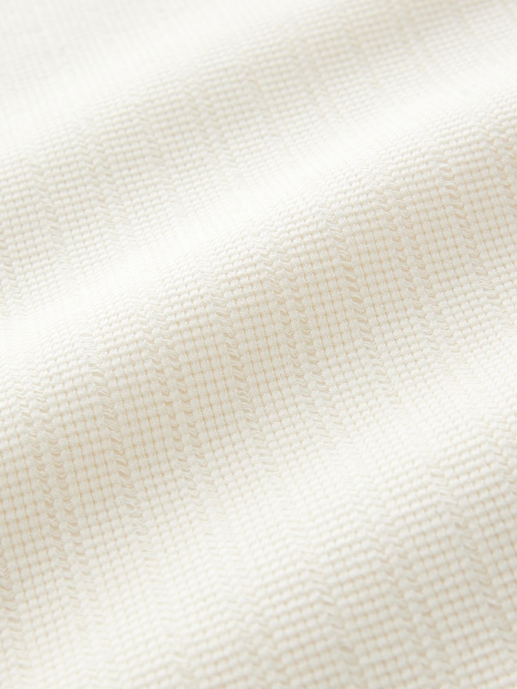 Ecru Textured Waffle T-Shirt - Image 8 of 8 Ecru Textured Waffle T-Shirt - Image 8 of 8