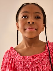 Pink Ditsy Shirred Blouse (3-16yrs) - Image 4 of 8