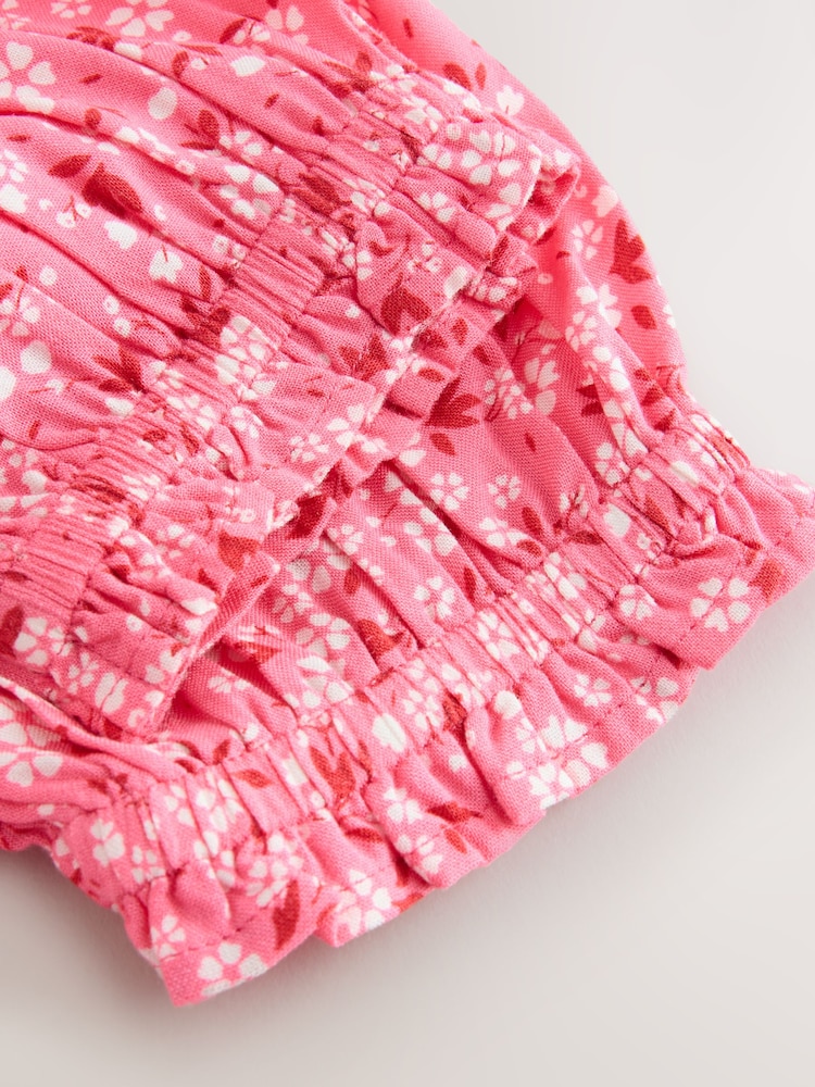 Pink Ditsy Shirred Blouse (3-16yrs) - Image 8 of 8