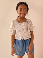 Cherry Print Shirred Blouse (3-16yrs) - Image 1 of 7