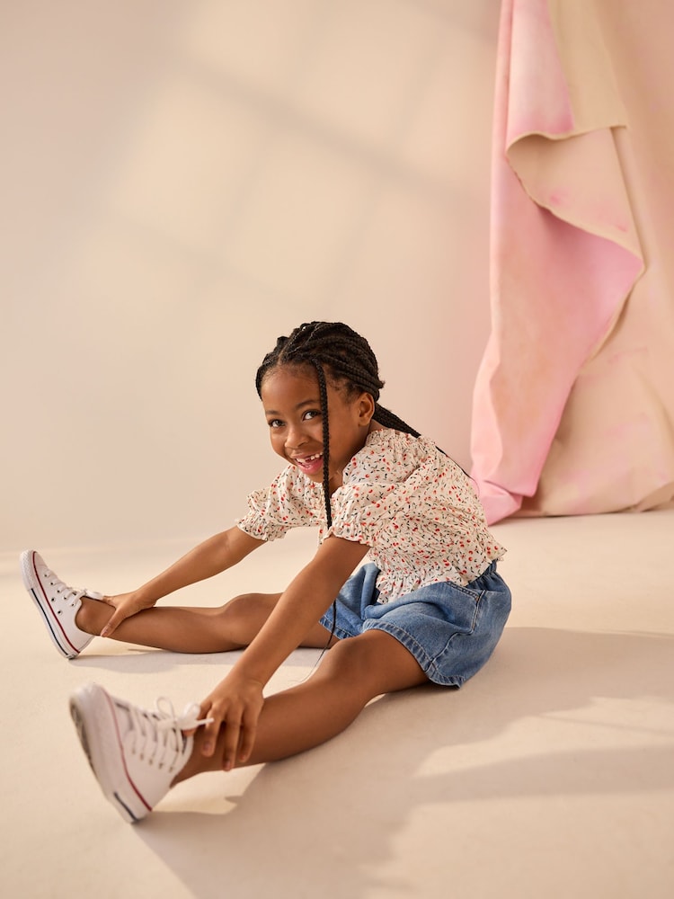 Cherry Print Shirred Blouse (3-16yrs) - Image 2 of 7 Cherry Print Shirred Blouse (3-16yrs) - Image 2 of 7