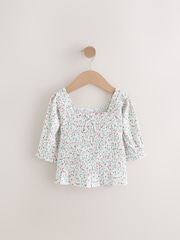 Cherry Print Shirred Blouse (3-16yrs) - Image 4 of 7