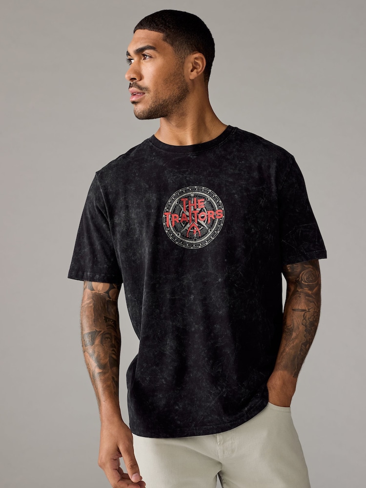 Charcoal Grey The Traitors Licence 100% Cotton T-Shirt - Image 2 of 10