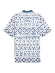 Puma White Mens Print Golf Polo Shirt - Image 2 of 2