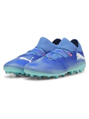 Puma Blue Mens FUTURE 7 MATCH MG Football Boots - Image 3 of 6