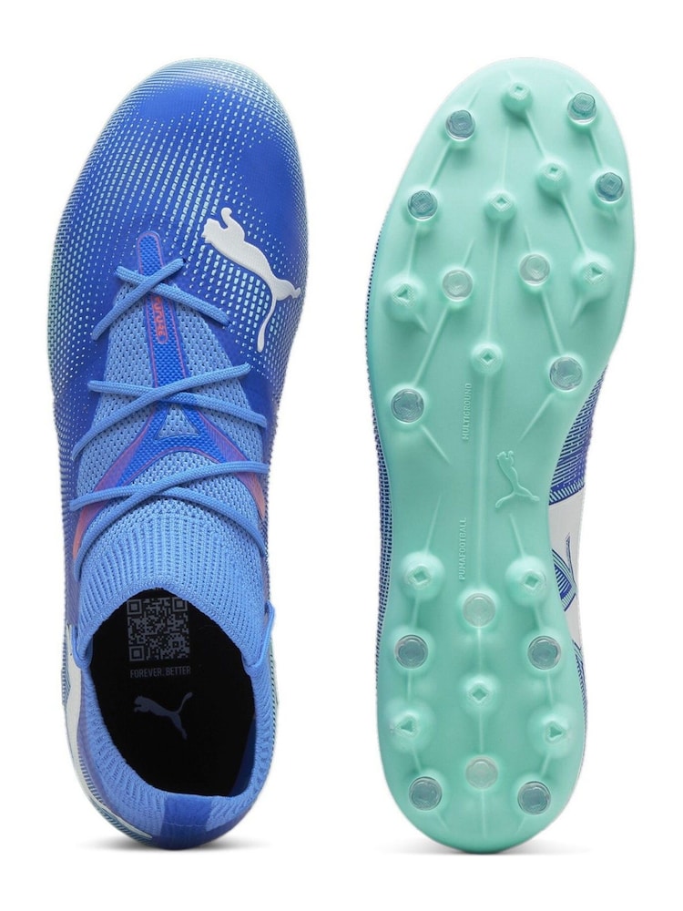 Puma Blue Mens FUTURE 7 MATCH MG Football Boots - Image 4 of 6