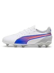 Puma White Youth Boys KING MATCH FG/AG Football Boots - Image 2 of 6