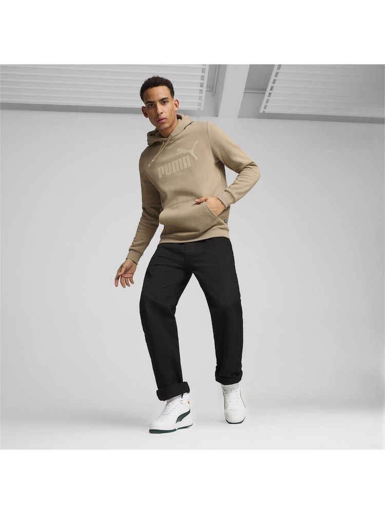 Puma Brown Mens Essentials Big Logo Hoodie - Image 1 of 6 Puma Brown Mens Essentials Big Logo Hoodie - Image 1 of 6