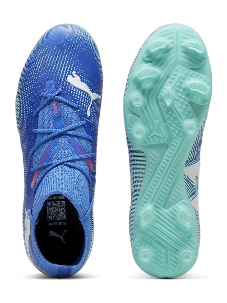 Puma Blue Womens FUTURE 7 MATCH FG/AG Football Boots - Image 6 of 6