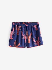 Their Nibs Navy Lobster Love Oversized Short Pyjama Set - Image 6 of 6