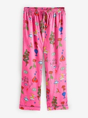 Their Nibs Pink Magic Traditional Satin Long Pyjama Set - Image 7 of 7