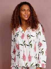 Their Nibs White Foxglove Traditional Cotton Long Pyjama Set - Image 2 of 3