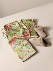 Their Nibs Green Fruit Garden Satin Long Pyjama Set - Image 5 of 5