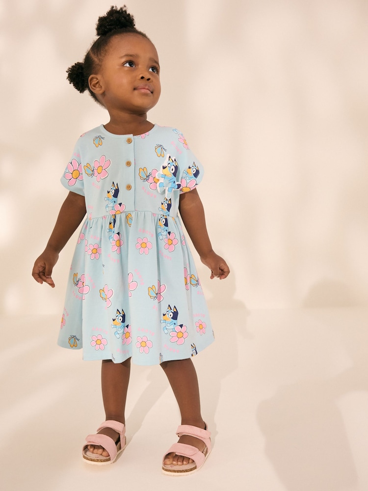 Blue Bluey Cotton Dress (12mths-7yrs) - Image 1 of 8
