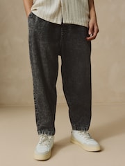 Black 100% Cotton Lightweight Pull On Jeans (3-16yrs) - Image 1 of 8