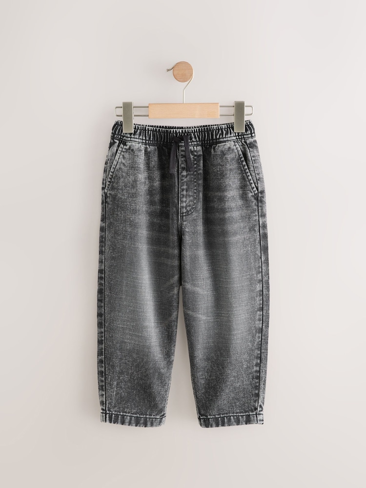 Black 100% Cotton Lightweight Pull On Jeans (3-16yrs) - Image 5 of 8